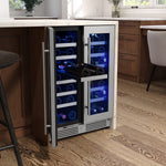 Zephyr Presrv 24-in W 42 -Bottles Stainless Steel Dual Zone Cooling Built-in/Freestanding Indoor Wine Cooler