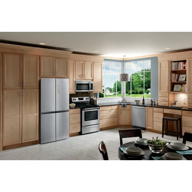 Frigidaire Standard-Depth 17.4-cu ft 4-Door French Door Refrigerator (Fingerprint-Resistant Stainless Look), FRQG1721AV *JR2509, Retail: $1,699.00, FINAL PRICE: $899.99 + TAX