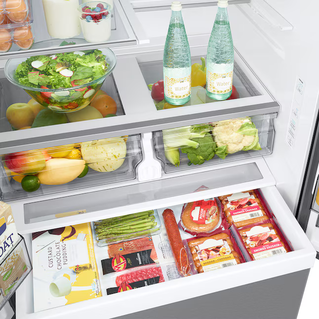 Samsung - 32 cu. ft. 3-Door French Door Smart Refrigerator with Dual Auto Ice Maker - Stainless Steel, RF32CG5100SR/AA *BE, MSRP: $2,099.00, FINAL PRICE: $999.99 + TAX