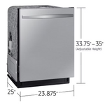Samsung 24-in Top Control Built-in Dishwasher With Third Rack (Fingerprint Resistant Stainless Steel) 46-dBA, DW80CG5451SR *JR2512, Retail: $899.00, FINAL PRICE: $469.99 + TAX