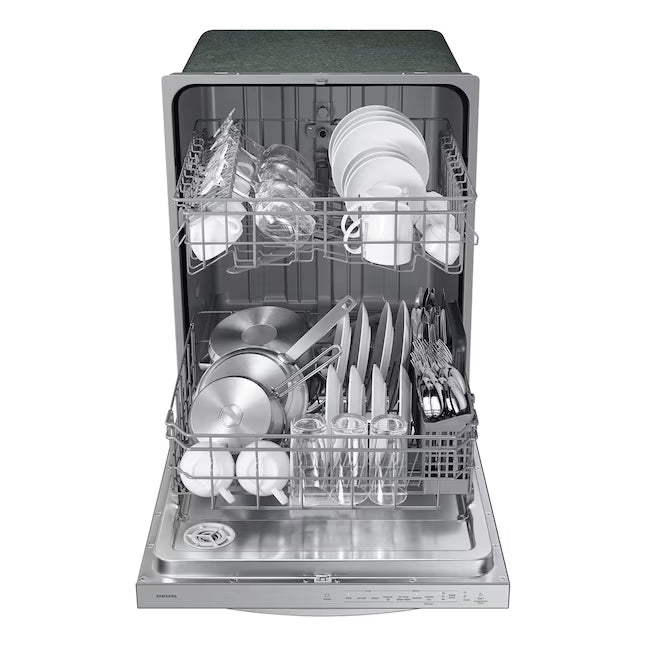 Samsung 24-in Top Control Built-in Dishwasher ( Fingerprint Resistant Stainless Steel ) , Hybrid Tub , 53-Decibel, DW80CG4021SR, MSRP: $649.00, FINAL PRICE: $379.99