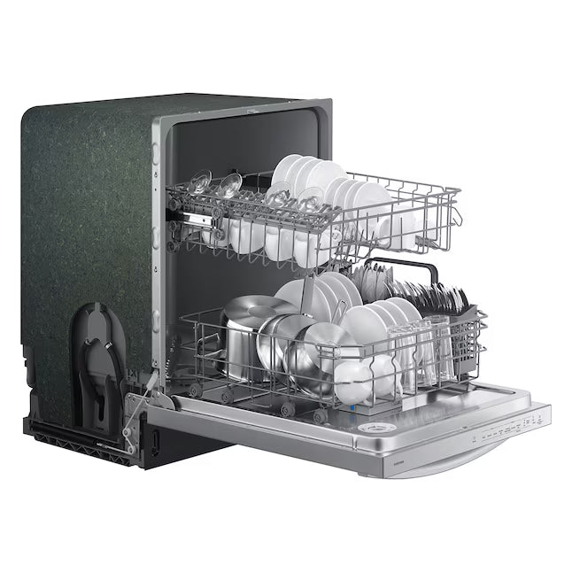Samsung 24-in Top Control Built-in Dishwasher ( Fingerprint Resistant Stainless Steel ) , Hybrid Tub , 53-Decibel, DW80CG4021SR, MSRP: $649.00, FINAL PRICE: $379.99