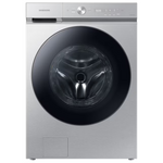 Samsung - Bespoke 5.3 cu. ft. Ultra Capacity Front Load Washer with Super Speed Wash and AI Smart Dial - Silver Steel