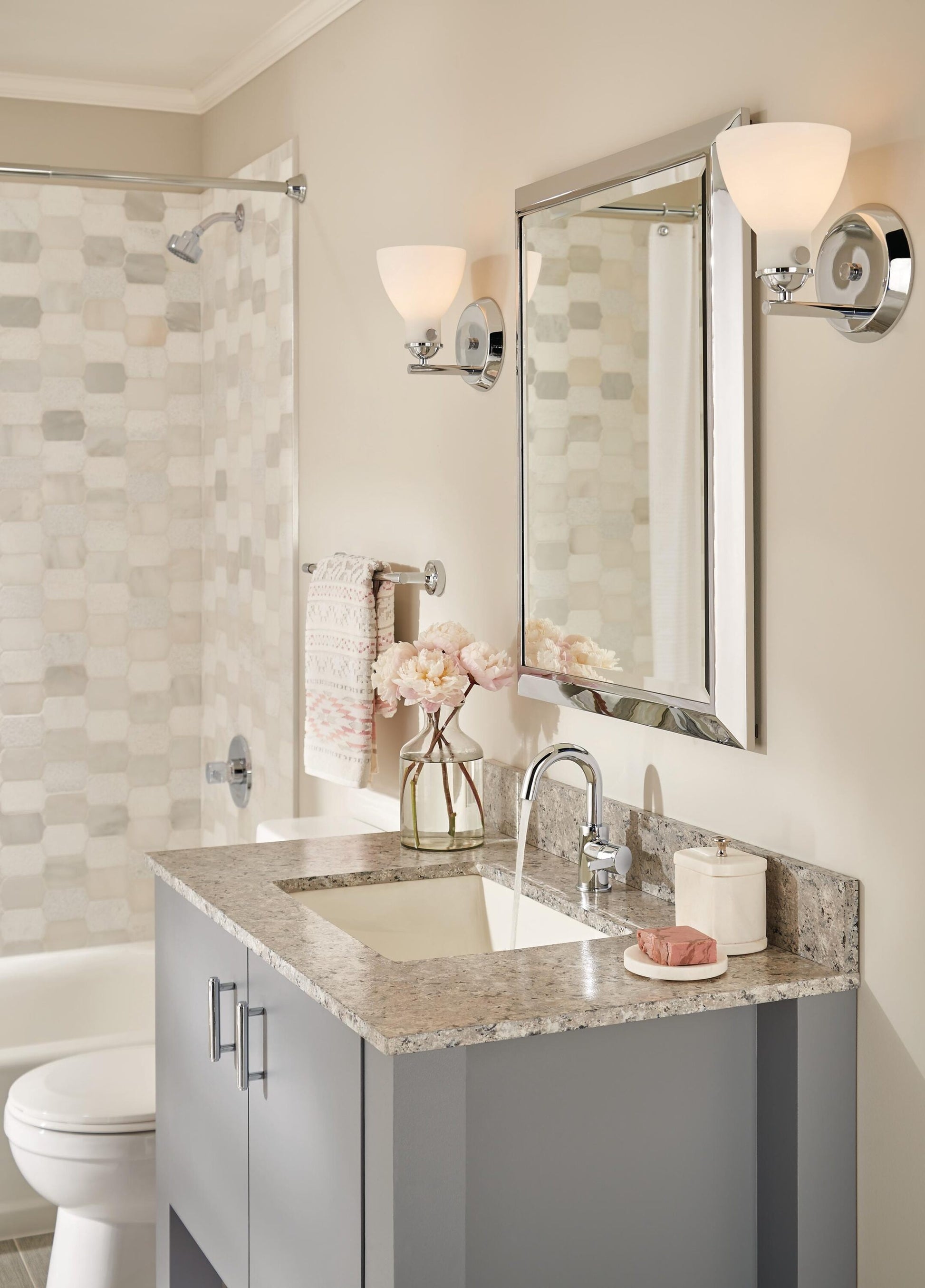 Precept Single Handle Centerset Bathroom Faucet in Chrome, P191102LF