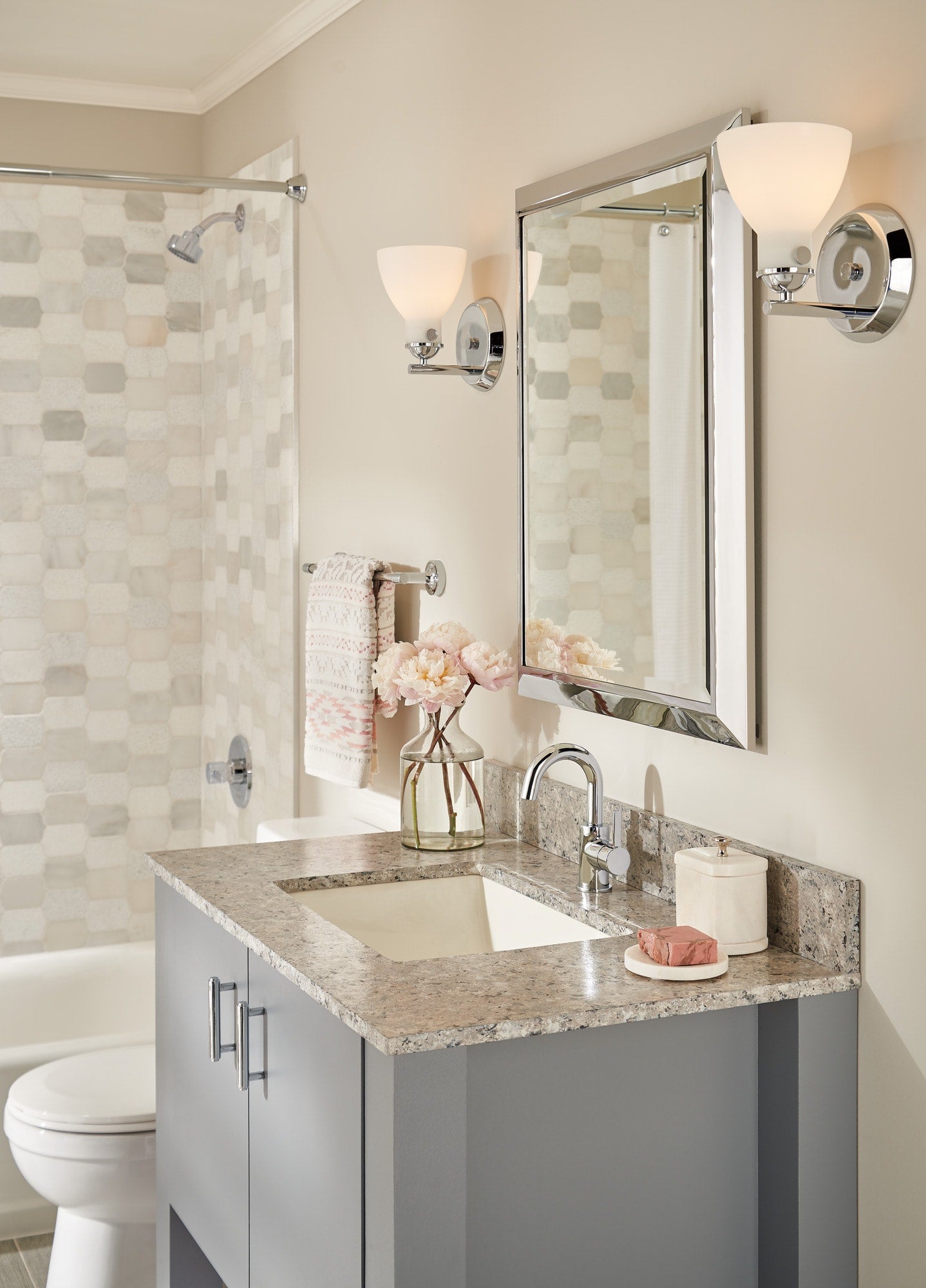 Precept Single Handle Centerset Bathroom Faucet in Chrome, P191102LF