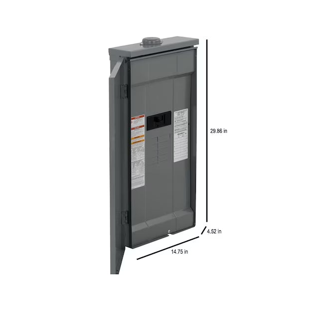 Square D Homeline 200 -Amp 8 -Spaces 16 -Circuit Outdoor Main Breaker Plug-On Neutral Load Center