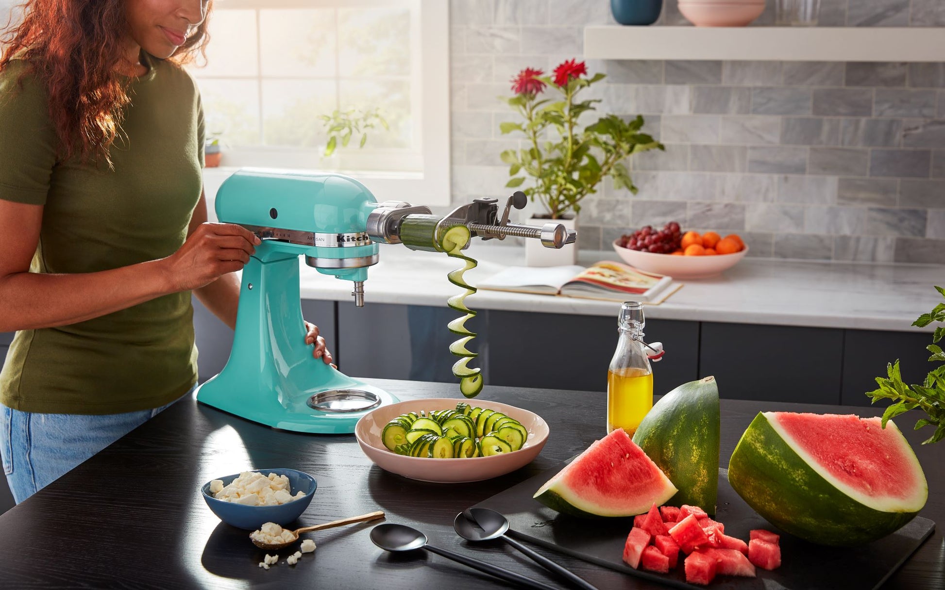 KitchenAid Artisan Aqua Sky 5-Quart Tilt-head Stand Mixer, KSM150PSAQ, FINAL PRICE: $269.99 + TAX [FBM-303]