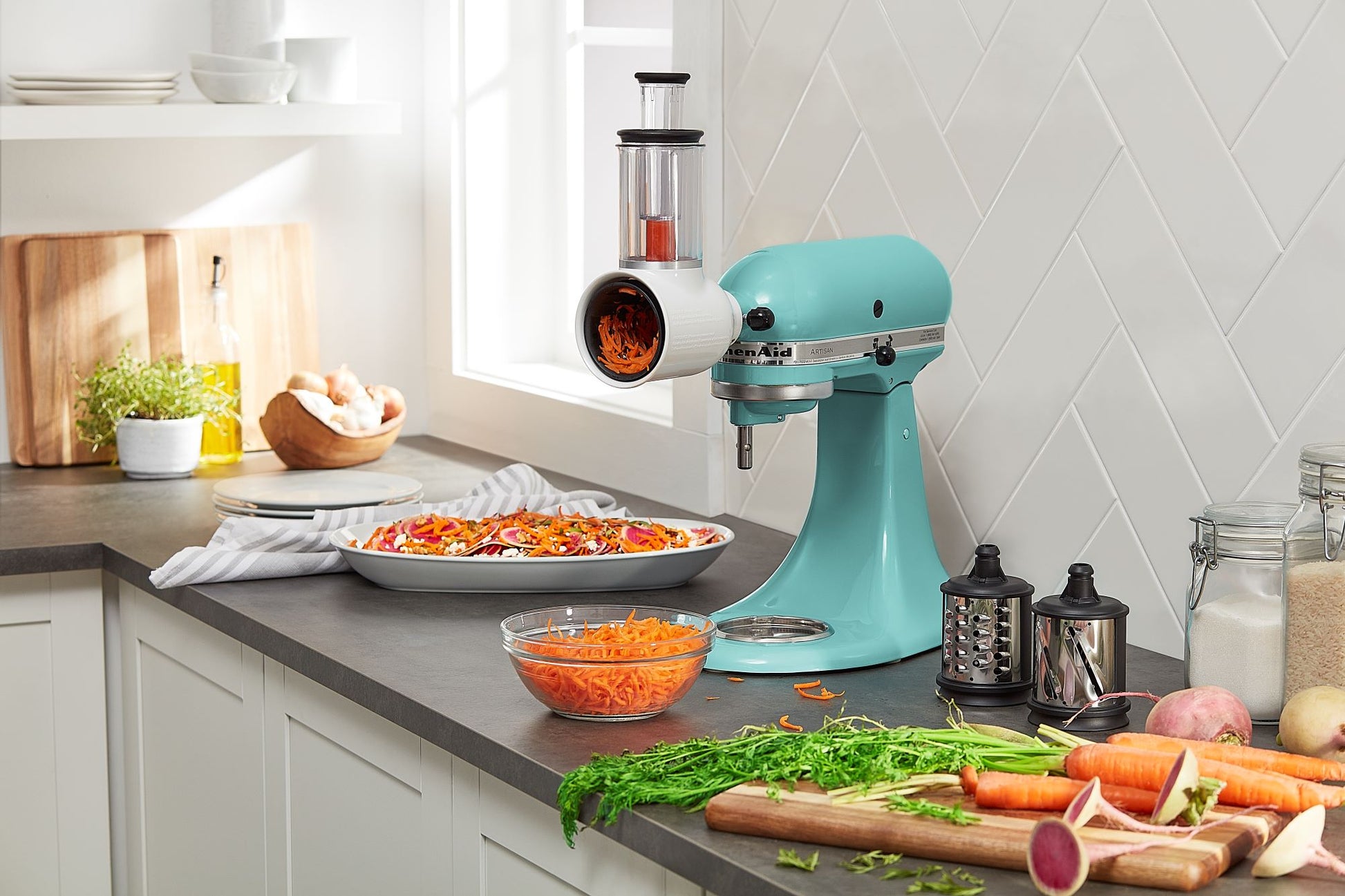 KitchenAid Artisan Aqua Sky 5-Quart Tilt-head Stand Mixer, KSM150PSAQ, FINAL PRICE: $269.99 + TAX [FBM-303]
