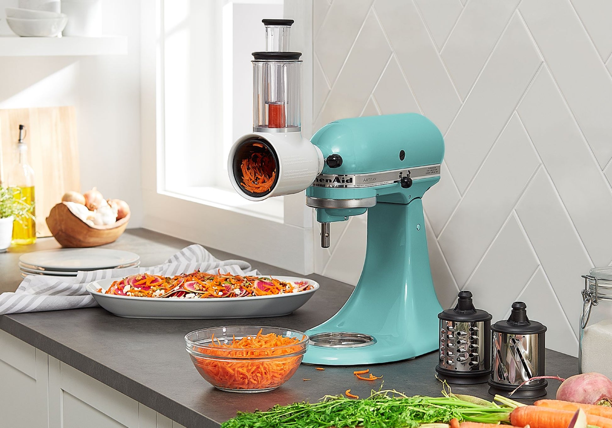 KitchenAid Artisan Aqua Sky 5-Quart Tilt-head Stand Mixer, KSM150PSAQ, FINAL PRICE: $269.99 + TAX [FBM-303]