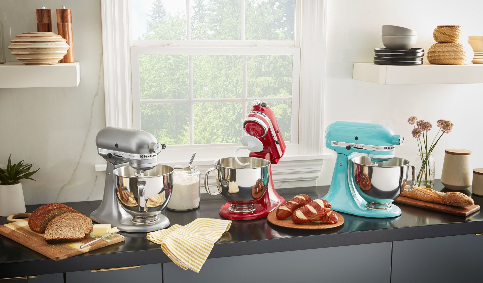KitchenAid Artisan Aqua Sky 5-Quart Tilt-head Stand Mixer, KSM150PSAQ, FINAL PRICE: $269.99 + TAX [FBM-303]