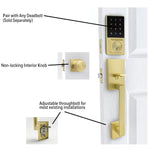 Honeywell satin gold Interior or Exterior Keyed Entry Door Handle, 8120007, RETAIL: $69.98, FINAL PRICE: $47.99 + tax