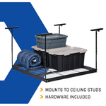 Kobalt Adjustable Height Overhead Garage Storage 500-lb in Black Steel (48-in W x 48-in D), 54014 5130322 *JR2407, MSRP: $169.00, Final Price: $79.99 +Tax