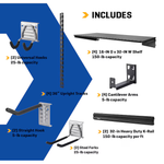 Kobalt 20pc Modular Wall Organizer 36-in Multiple Colors/Finishes Steel Multipurpose Starter Kit, 54006 5105949 *JR2407, MSRP: $199.00, Final Price: $99.99 +Tax