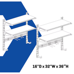Kobalt 20pc Modular Wall Organizer 36-in Multiple Colors/Finishes Steel Multipurpose Starter Kit, 54006 5105949 *JR2407, MSRP: $199.00, Final Price: $99.99 +Tax
