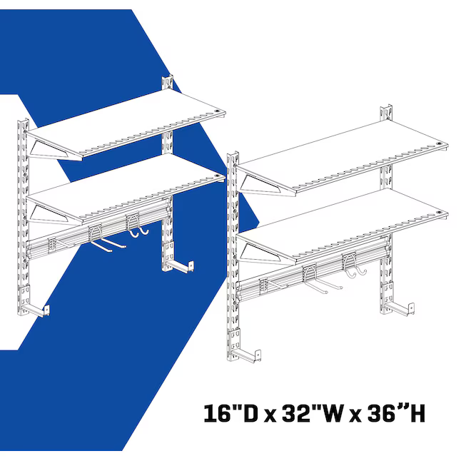 Kobalt 20pc Modular Wall Organizer 36-in Multiple Colors/Finishes Steel Multipurpose Starter Kit, 54006 5105949 *JR2407, MSRP: $199.00, Final Price: $99.99 +Tax
