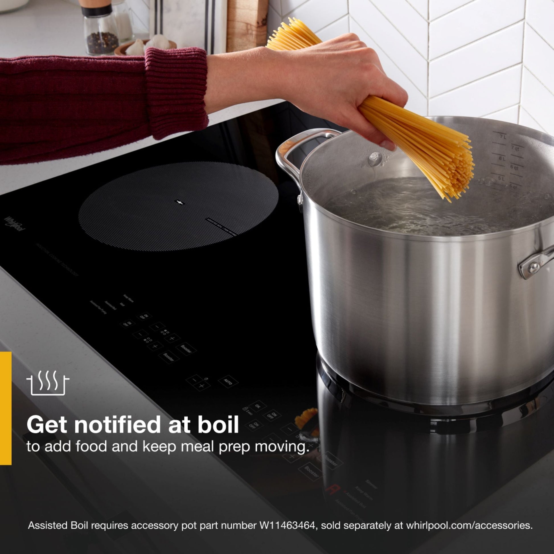 Whirlpool 30-in 4 burners Stainless steel Induction Cooktop