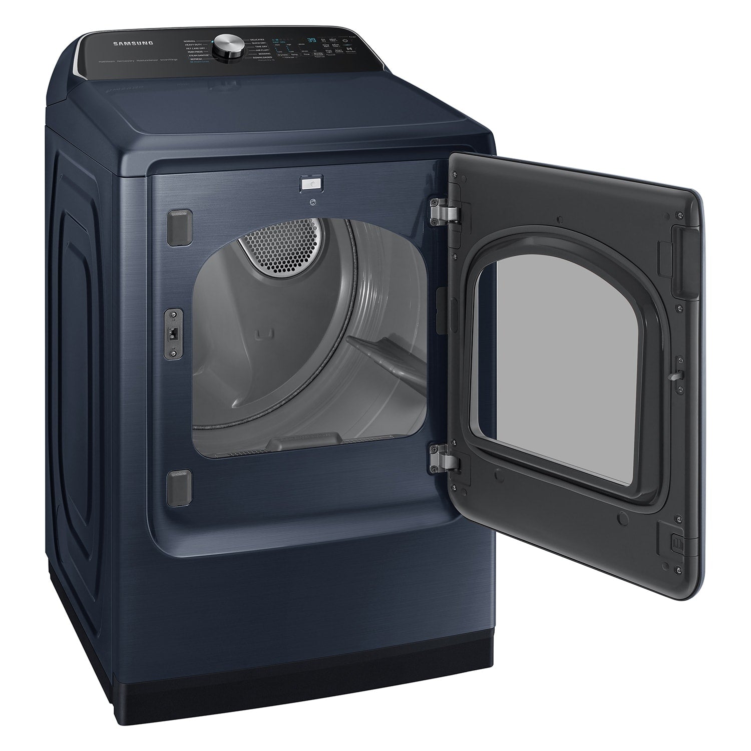Samsung Pet Care Dry and Steam Sanitize+ 7.4-cu ft Vented Electric Dryer with Steam Cycle ( Brushed Navy )
