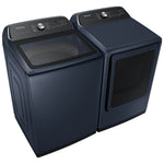 Samsung Pet Care Dry and Steam Sanitize+ 7.4-cu ft Vented Electric Dryer with Steam Cycle ( Brushed Navy )