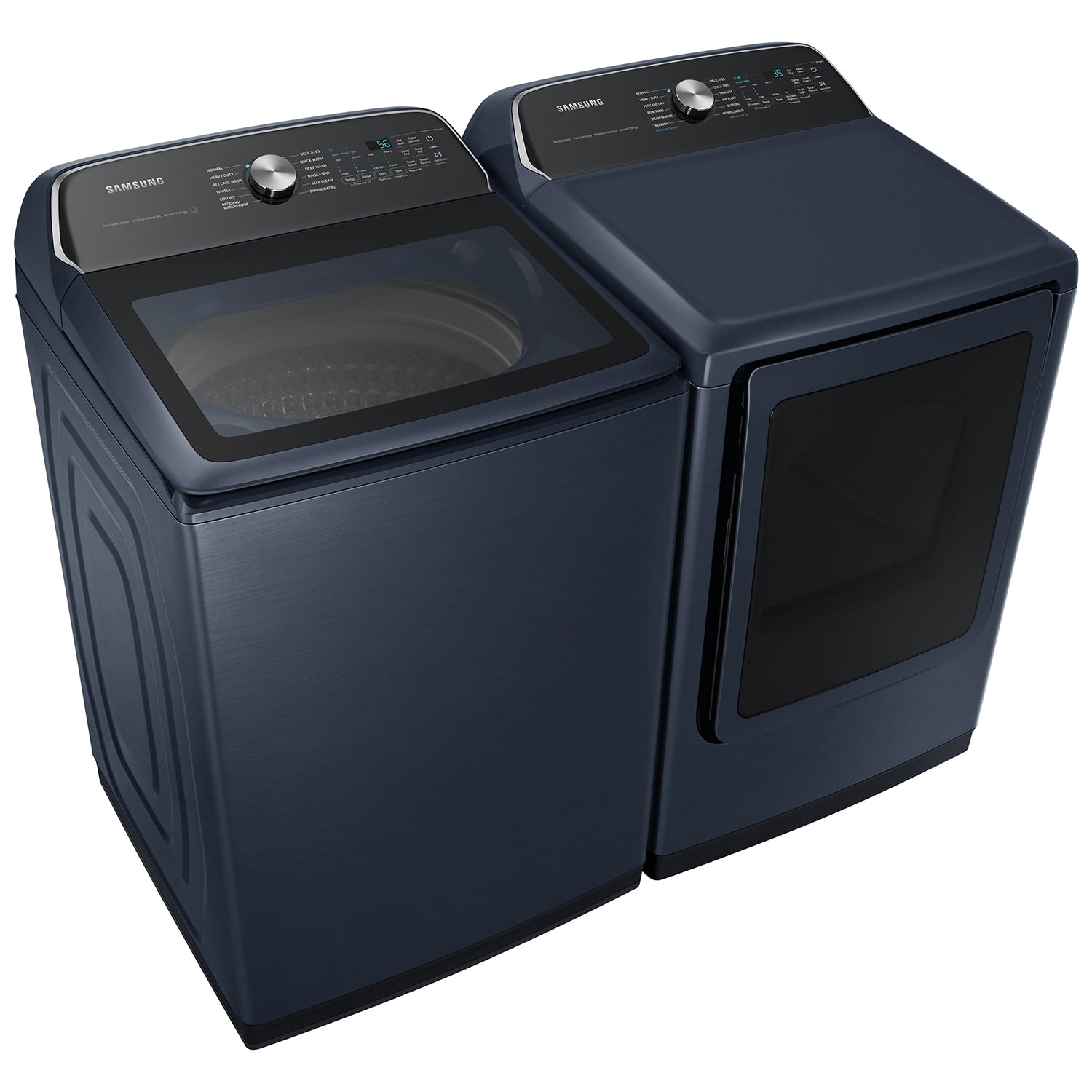 Samsung Pet Care Dry and Steam Sanitize+ 7.4-cu ft Vented Electric Dryer with Steam Cycle ( Brushed Navy )