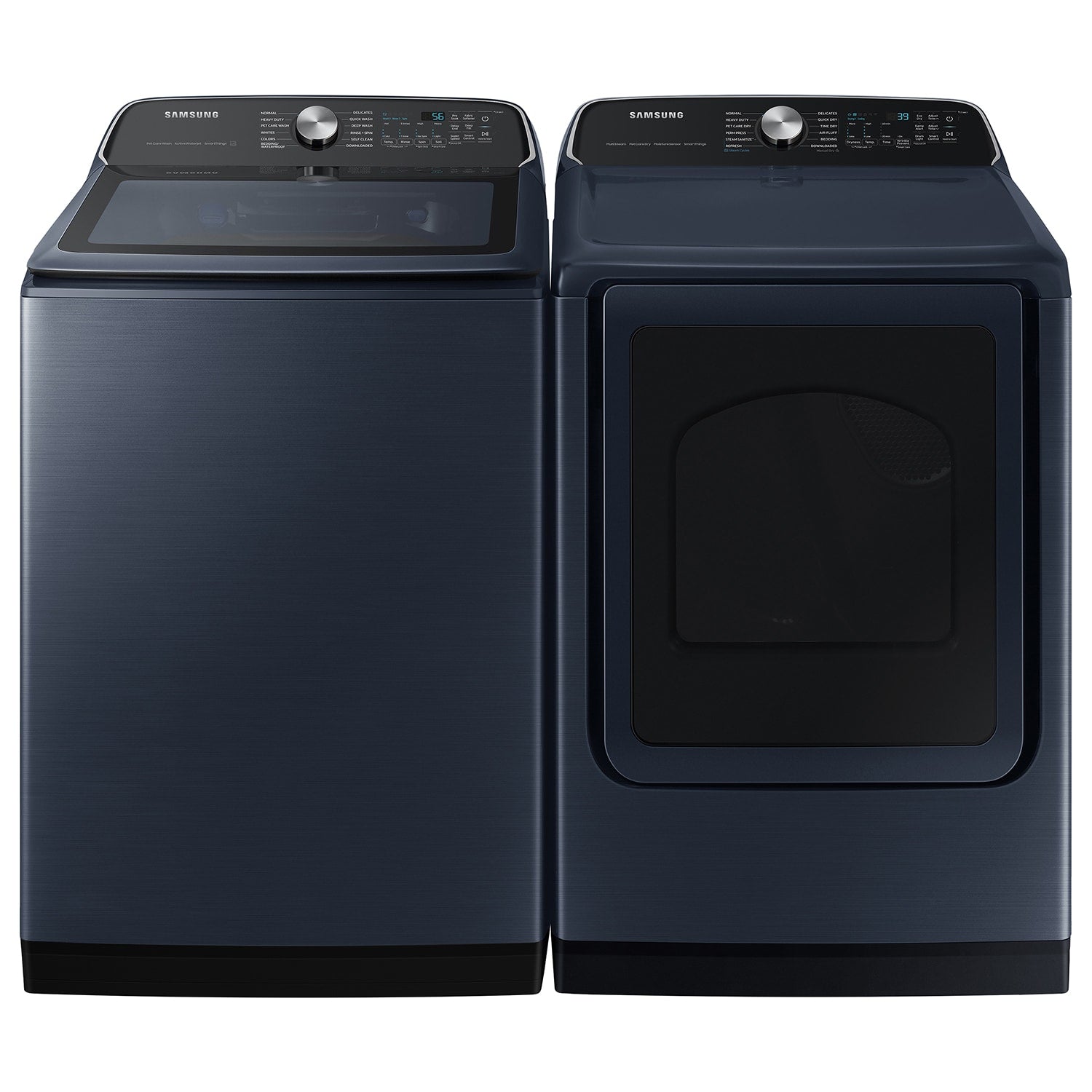 Samsung Pet Care Dry and Steam Sanitize+ 7.4-cu ft Vented Electric Dryer with Steam Cycle ( Brushed Navy )