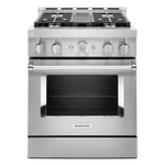 KitchenAid 30-in 4 burners 4.1-cu ft Convection Oven Freestanding Natural Gas Range (Stainless Steel), KFGC500JSS, Retail: $4,849.00, FINAL PRICE: $2,999.99 + TAX