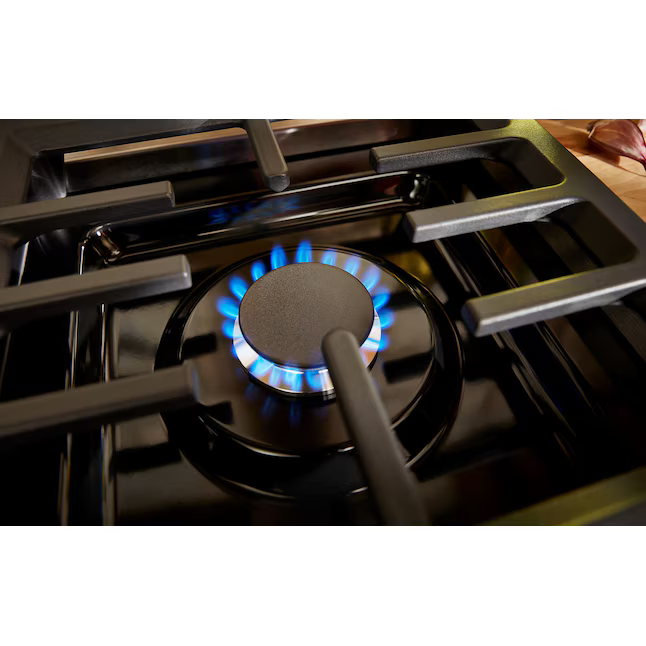 KitchenAid 30-in 4 burners 4.1-cu ft Convection Oven Freestanding Natural Gas Range (Stainless Steel), KFGC500JSS, Retail: $4,849.00, FINAL PRICE: $2,999.99 + TAX