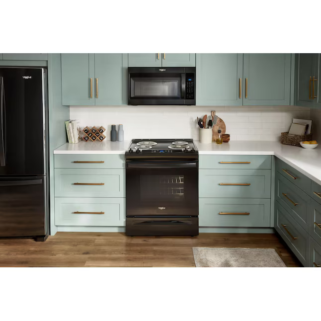 Whirlpool 30-in 4 burners 4.8-cu ft Slide-In Electric Range in Black, WEC310S0LB/3 *JR2508, Retail: $1,399.00, FINAL PRICE: $799.99 + TAX