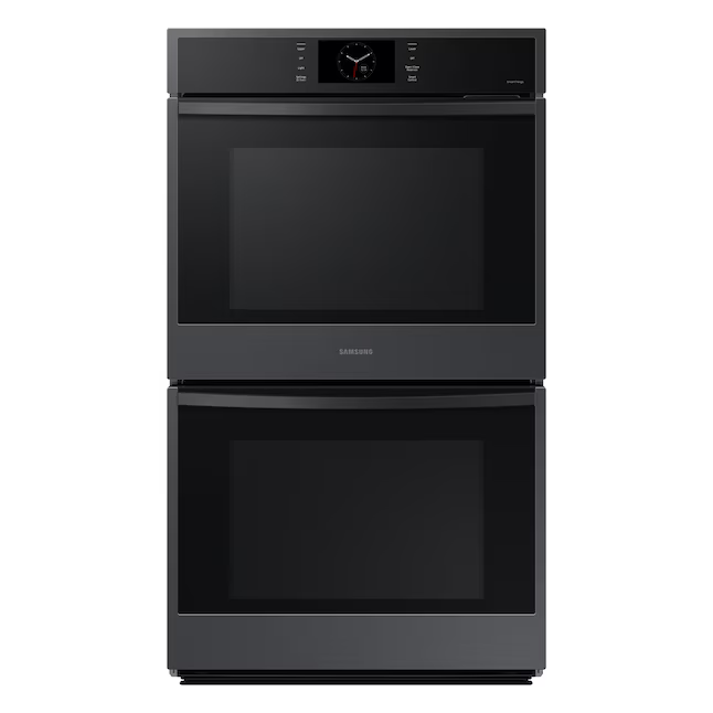 Samsung 30-in Double Electric Wall Oven with Air Fry Self + Steam Cleaning (Matte Black Steel), NV51CG600DMT *JR2512, Retail: $4,299.00, FINAL PRICE: $1,999.99 + TAX