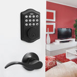 Honeywell Matte Black Keypad Electronic Deadbolt and Handle Lock, FINAL PRICE: $49.99 + TAX