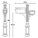 Postal Pro The Estate Mailbox Post with Planter, PP235PLWH *HD24, MSRP: $94.98, FINAL: