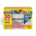 Haultail Woven Contractor Bags 42-Gallon Scent free Off-white Outdoor Polypropylene Construction Trash Bag 20-Count, HT42-20-SE *JR2510, Retail: $26.98, FINAL PRICE: $14.99 + TAX