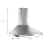 Whirlpool 30 inch Convertible 400.0-CFM Recirculating Stainless Steel Wall-Mounted Range Hood