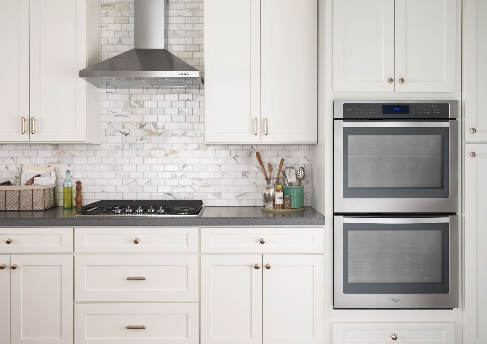 Whirlpool 30 inch Convertible 400.0-CFM Recirculating Stainless Steel Wall-Mounted Range Hood