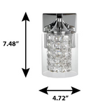 Alpine Reserve Quinn 6.81-in 1-Light Polished Chrome LED Modern/Contemporary Vanity Light, WSL100CH   2525796 *HD2412, Retail: $59.98, FINAL PRICE: $29.99 + TAX