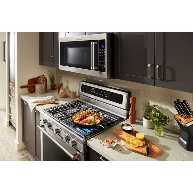 KitchenAid 2-cu ft Over-the-Range Microwave with Sensor Cooking (Stainless Steel with PRINTSHIELD Finish), KMHS120KPS/00 *JR2509, Retail: $819.00, FINAL PRICE: $499.99 + TAX