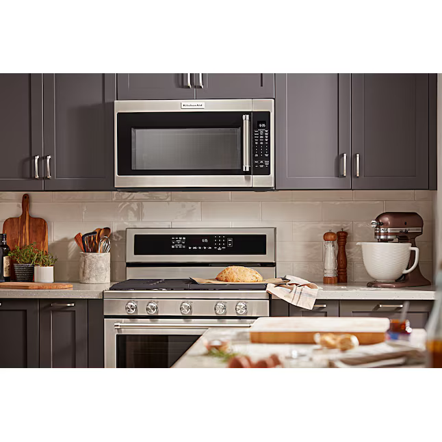 KitchenAid 2-cu ft Over-the-Range Microwave with Sensor Cooking (Stainless Steel with PRINTSHIELD Finish), KMHS120KPS/00 *JR2509, Retail: $819.00, FINAL PRICE: $499.99 + TAX