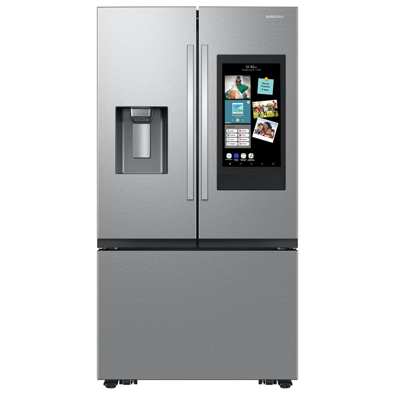 Samsung Standard-Depth Mega Capacity Family Hub 30-cu ft, 36-in Wide Smart Compatible French Door Refrigerator with Triple Ice Maker (Water & Ice Dispenser Included)
