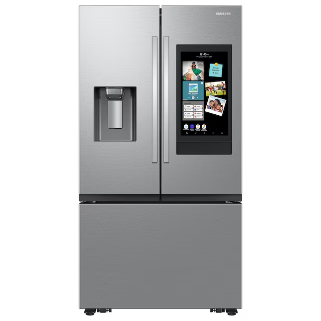Samsung Counter-Depth Mega Capacity Family Hub 25-cu ft 3 -Door 36-in Wide with Triple Ice Maker ( Fingerprint Resistant Stainless Steel ) ENERGY STAR Certified
