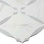 **PER PC** Carrara Point 12x12 Peel & Stick Mosaic, SF210039,  14.52sf, 15pcs, 13lbs, FINAL PRICE: $3.99/pc, $59.85/bx + Tax