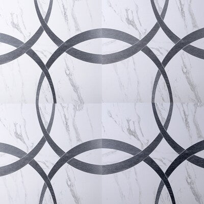 **PER PC** Silver Bangle 12x12 Peel & Stick Mosaic SF210040 Retail: $11.99/pc, 14.52sf/bx, 15pcs/bx, 15lbs/bx