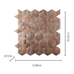 **PER PC** Geo Blush 12x12 Peel & Stick Mosaic, SF210041,  14.52sf, 15pcs, 19lbs, FINAL PRICE: $3.99/sf, $59.85/bx + Tax
