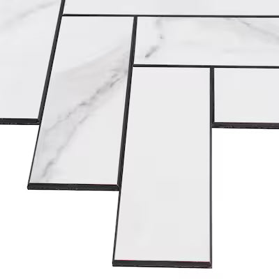**PER PC** Classique 9x12 Peel & Stick Mosaic, SF210034,  10.89sf, 15pcs, 14lbs, FINAL PRICE: $2.99/pc, $44.85/bx + Tax