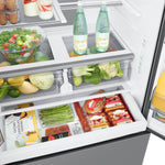 Samsung Standard-Depth Mega Capacity Family Hub 30-cu ft, 36-in Wide Smart Compatible French Door Refrigerator with Triple Ice Maker (Water & Ice Dispenser Included)