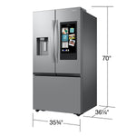 Samsung Standard-Depth Mega Capacity Family Hub 30-cu ft, 36-in Wide Smart Compatible French Door Refrigerator with Triple Ice Maker (Water & Ice Dispenser Included)