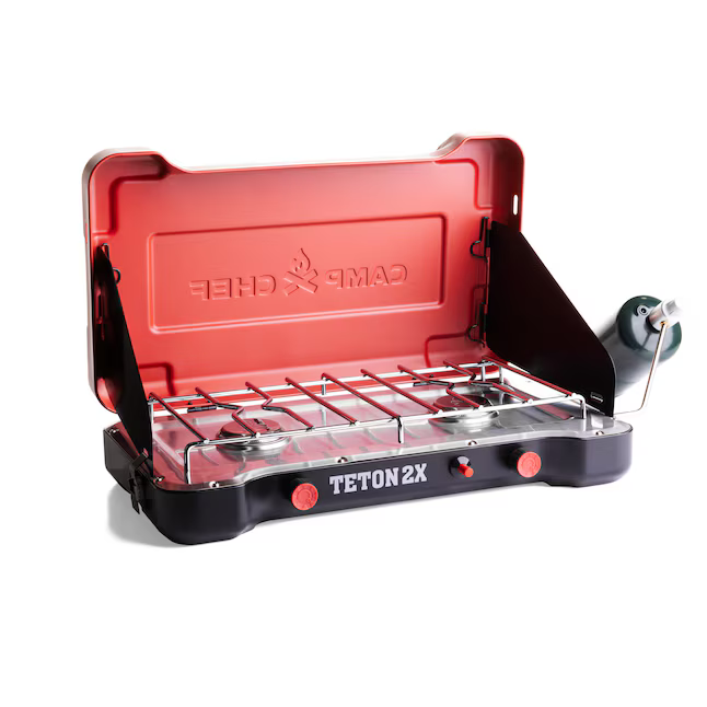 Camp Chef Teton 2X 2-Burner Propane Push and Turn (no burner material) Outdoor burner, MSTX #5448602 *HD2507, Retail: $149.99, [FB297], FINAL PRICE: $89.99 + TAX