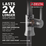 Delta Galeon Single Handle Bathroom Faucet in Matte Black, 571-BLMPU-DST, MRSP: $599, FINAL PRICE: $ + TAX