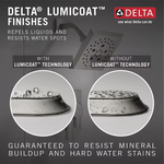 Delta Lumicoat Stainless 6-in Round Fixed Rain 1.75-GPM (6.6-LPM), 52668-SS-PR *HD2410, Retail: $240.20, FINAL PRICE: $119.99 + TAX