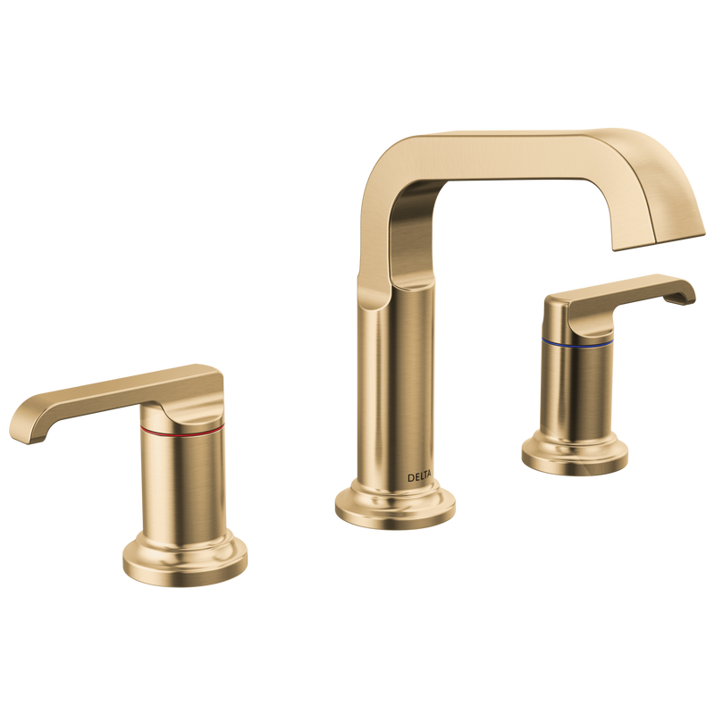 Delta Tetra Two Handle Widespread Bathroom Faucet in Lumicoat Champagne Bronze, 35589-CZ-PR-DST, MRSP: $599, FINAL PRICE: $299.99 + TAX