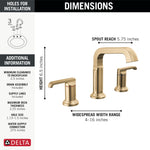Delta Tetra Two Handle Widespread Bathroom Faucet in Lumicoat Champagne Bronze, 35589-CZ-PR-DST, MRSP: $599, FINAL PRICE: $299.99 + TAX
