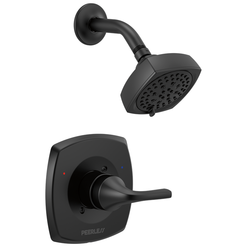 Peerless Parkwood Matte Black Shower Only Trim Kit ( Valve not Included )